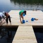 custom muskoka dock builders at work