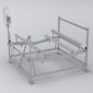 The Vertical Boat Lift 4500lbs has a metal frame with a handwheel for supporting or adjusting cylindrical or long objects.