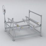 Vertical Boat Lift 5500lbs features a metal frame and left-side handwheel for easy mechanical adjustment or support.